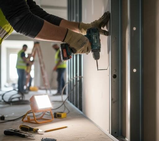 内装工事風景（手元アップ）